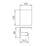 F502 папероутримувач з полкою (хром) {36}