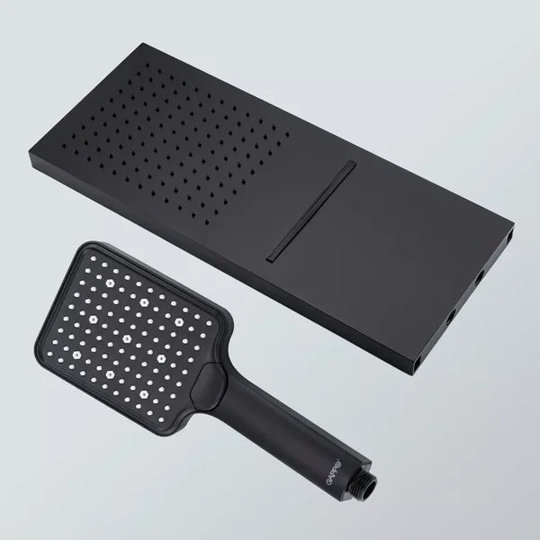 G7107-76 душ. система вбуд. 4х функц. одноваж. лат. Ø35 (чорний) {2/1}