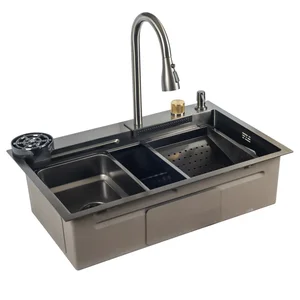 ID 7246-2BCW PROFI 720x460x215мм,сифон. дозат. 2 кош, дошк, зміш. омив. склян. PVD DECOR Black{1/1} ID 7246-2BCW PROFI 720x460x215мм,сифон. дозат. 2 кош, дошк, зміш. омив. склян. PVD DECOR Black{1/1}