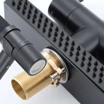 G4098-6 кухня одноваж. вис. вилив+ ВОДОСПАД  латунь гайка карт.90° Ø35 (чорний) {8/1}