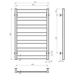 Рушникосушарка електрична Deffi Harmony П7, 500x800, лівий, чорний