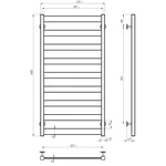 Рушникосушарка електрична Deffi Harmony П9, 500x1000, правий, чорний