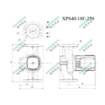 XPS40-18F-250 SHIMGE 380В  цирк. мок. ротор 1,3 кВт Hmax 20,5м Qmax 265л/хв DN40 250мм+фл. {1}