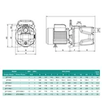 JET1100L1 SHIMGE ц/біжний самовс. (1.1кВт, Нmax = 48м, Qmax = 90л/хв) {1}