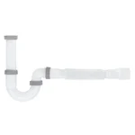 P1010 напівсифон 1 1/2*40, без випуску, прямоточний, гофротруба 40*40/50 {35}