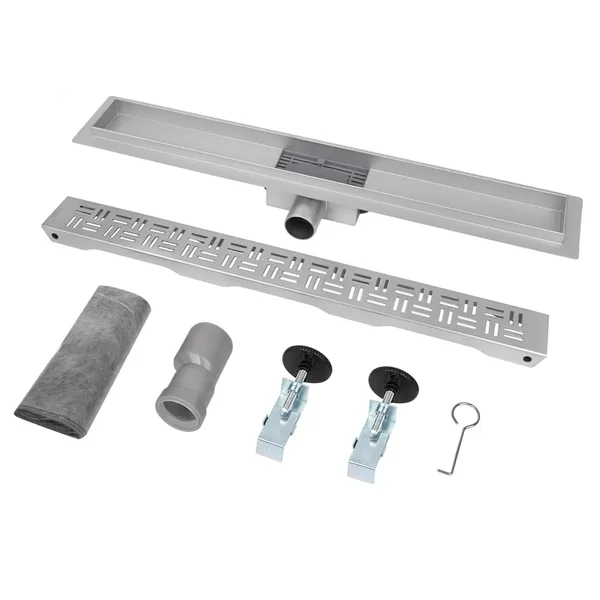 IT02-FT20/700 ITAL Душовий трап 700 мм, комбінований гідрозатвор,Brushed nickel (блістер) {5/1}