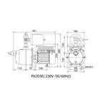 PX203-E SHIMGE багатоступ. станція (0,37 кВт, Нmax=32м, Qmax=70л/хв) {1}
