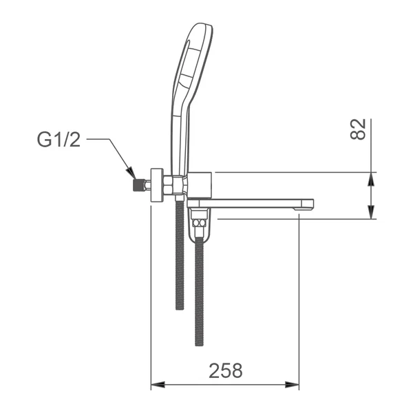 G3210-9 ванна одноваж. кор. поворот. вилив лат. Ø35 (гангрей) {4/1}