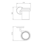 G30706-3 склянка/скло з утримувачем (сатин золотий) {10/1}