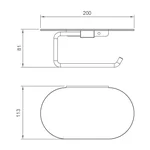 G30703-3 бумагоутримувач з полицею 200х113х81мм (сатин золотий) {20/1}