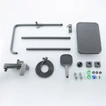 Душова система GAPPO G2428-9 одноважільна латунна сіра (Gungrey) з трьома функціями, діаметр 35 мм.