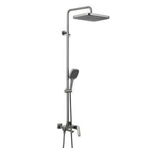 Душевая система GAPPO G2428-9 однорычажная латунная серая (Gungrey) с тремя функциями, диаметр 35 мм. Душевая система GAPPO G2428-9 однорычажная латунная серая (Gungrey) с тремя функциями, диаметр 35 мм.