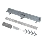 IT13-FT01/400 ITAL Душовий трап 400*70*67 мм ABS пластик, сірий  (блістер) {5/1}