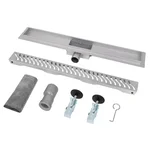 IT02-FT09/400 ITAL Душовий трап 400 мм, комбінований гідрозатвор, Brushed nickel (блістер) {5/1}
