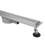 IT03-FT10/1 000 ITAL Душовий трап 1 000 мм повор. 360, комбін.затвор, Brushed nickel (блістер) {5/1}