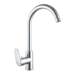 Смеситель для кухни WEZER VRL419-11 однорычажный с поворотным изливом хромированный крепление гайкой диаметр 35 мм