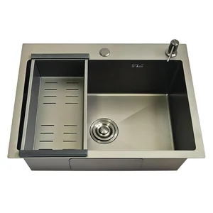 Мойка кухонная ITAL 500x500x215 мм одинарная с сифоном, дозатором и корзиной PVD Graphite Matte Мойка кухонная ITAL 500x500x215 мм одинарная с сифоном, дозатором и корзиной PVD Graphite Matte