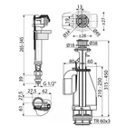 Комплект впускной/выпускной ALCA PLAST SA08AS 1/2