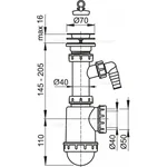 Сифон ALCA PLAST A441Р 1 1/2