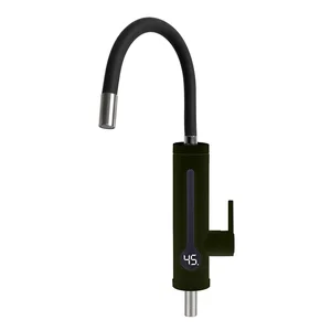 Проточник SDR-G18TR-Black багатор. термозапобіж. гнучкий вил.  (3,3 кВт + датчик темп.) {10/1}