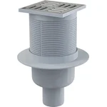 Трап для душа ALCA PLAST APV32 105*105/50 нержавеющая сталь прямой с гидрозатвором SMART
