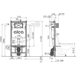 Інсталяція для гіпсокартону ALCA PLAST AM101/1120 для сифонів та трапів