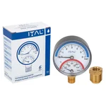 Термоманометр 1/41/2 радиальный ITAL PM-IT0013 Ø63 мм 6 бар 120°C 1/4