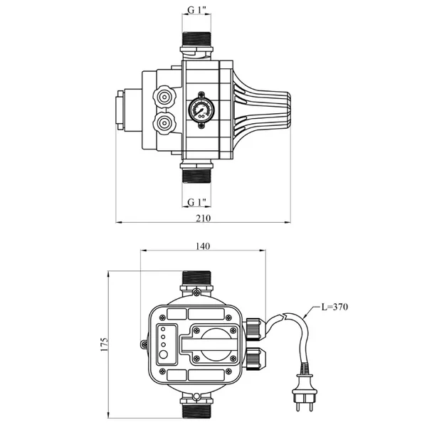 Автомат прес-контроль 1,1кВт FORWATER HS-8 {1}