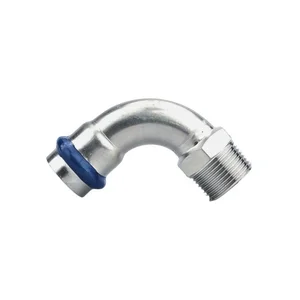 Кутник довгий ASG INOX тип V press steel ЗЗ ф 18х1/2