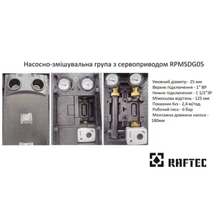 Насосно-змішувальна група з сервоприводом Raftec 1 1/2