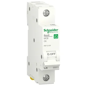 Автоматичний вимикач Schneider RESI9 1 полюс 6А С 6kA R9F12106 Автоматичний вимикач Schneider RESI9 1 полюс 6А С 6kA R9F12106
