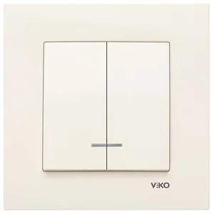 Вимикач VIKO Karre 2 клавіші з підсвіткою 90960150