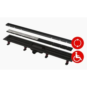 Трап лінійний Alcaplast 750 мм APZ19BLACK-750 DOUBLE