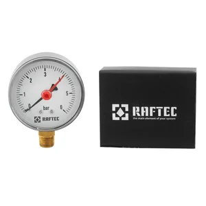 Манометр радіальний (низ) Raftec 6 бар 1/4