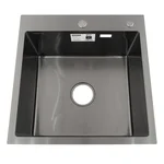Мийка для кухні інтегрована VENTA Black 500x500 BVM5050B