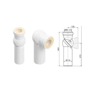 Коліно для унітазу Alcaplast A90-90R 90°