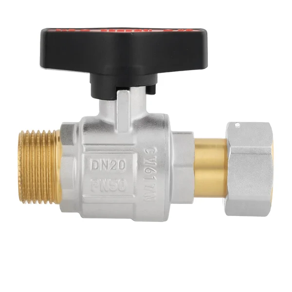 Кран кульовий з накидною гайкою Raftec GOLD PN50 ВН 3/4