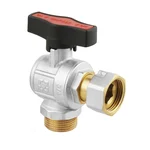Кран кутовий кульовий з накидною гайкою Raftec GOLD PN50 ВН 3/4