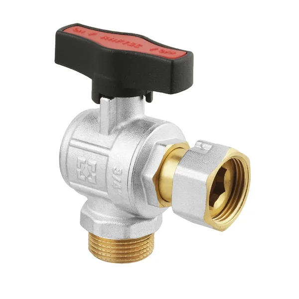 Кран кутовий кульовий з накидною гайкою Raftec GOLD PN50 ВН 3/4
