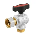 Кран кутовий кульовий з накидною гайкою Raftec GOLD PN50 ВН 3/4