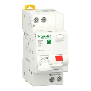 Диференційний автомат 1P+N, 10A, RESI9  C, 30mA, АC, 6kA, Schneider (R9D25610)