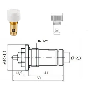 Вентиляційна вставка IDMAR Oventrop M30x1.5 1018083