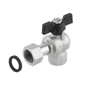 Кран угловой с накидной гайкой Raftec PN40 ВВ 1/2