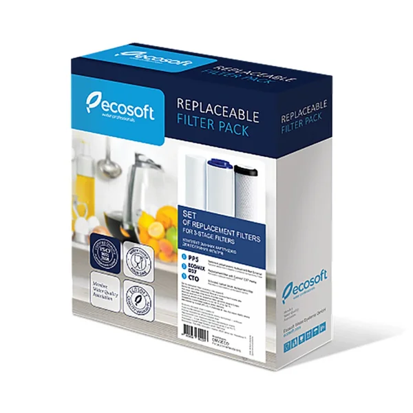 Комплект картриджей Ecosoft для тройного фильтра.