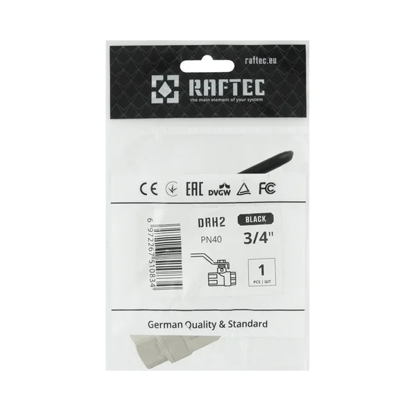 Кран шаровой Raftec BLACK PN40 ВВ 3/4