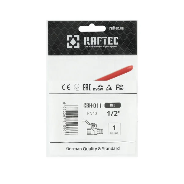 Кран шаровой Raftec RED PN40 ВЗ 1/2