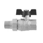 Кран кульовий з американкою Raftec BLACK PN15 ВЗ 1/2