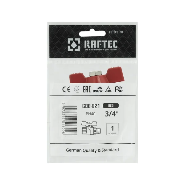 Кран шаровый Raftec RED PN40 ЗВ 3/4