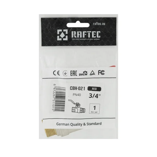 Кран шаровой Raftec RED PN40 PВ 3/4