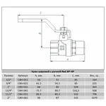Кран шаровой Raftec RED PN20 ЗВ 2